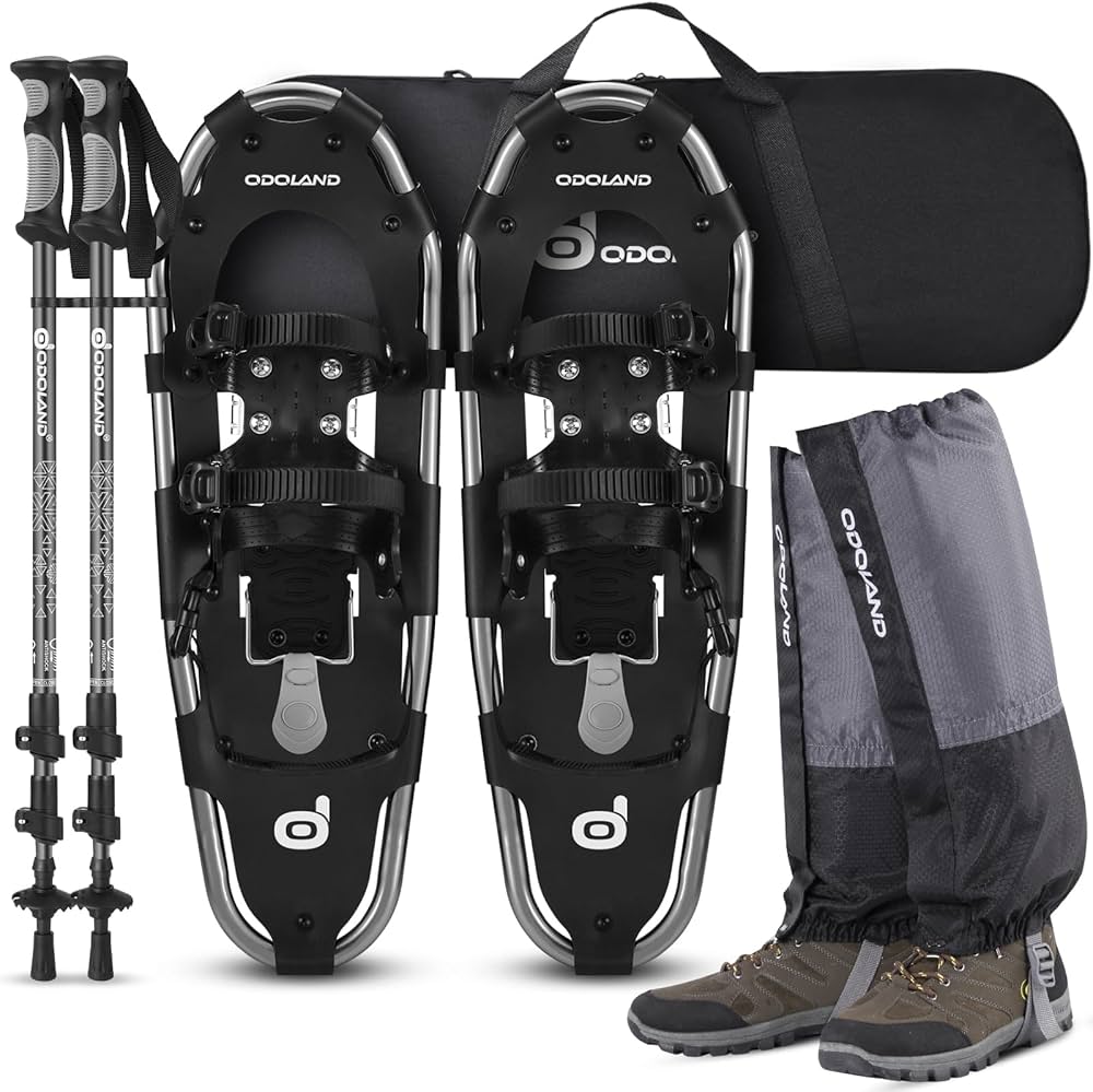 Amazon.com : Odoland 4-in-1 Snowshoes Snow Shoes for Men and Women
