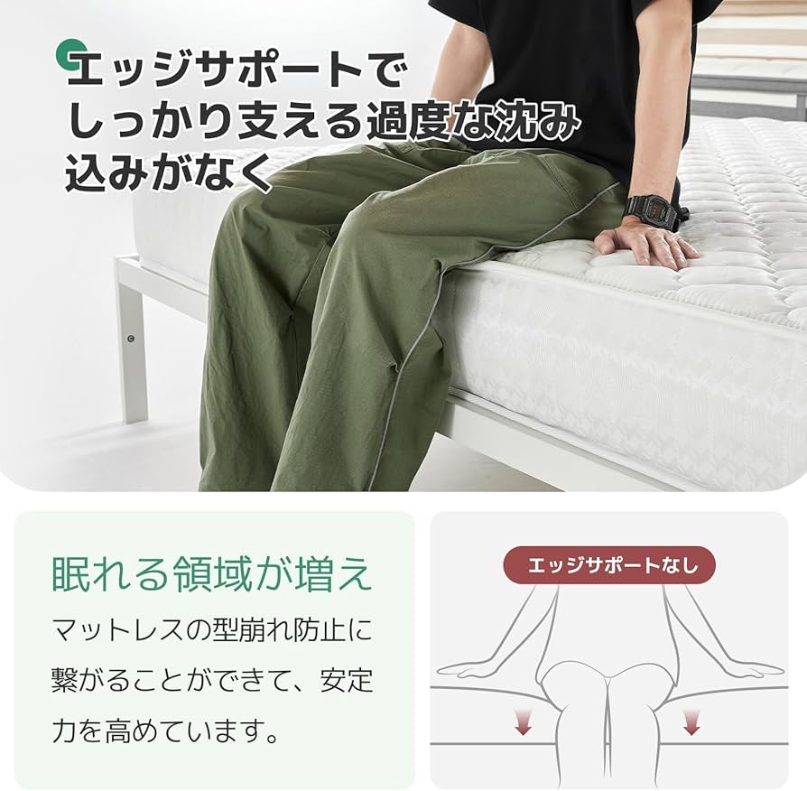 Amazon.co.jp: マットレス セミダブル 極厚20cm 硬め ポケットコイル