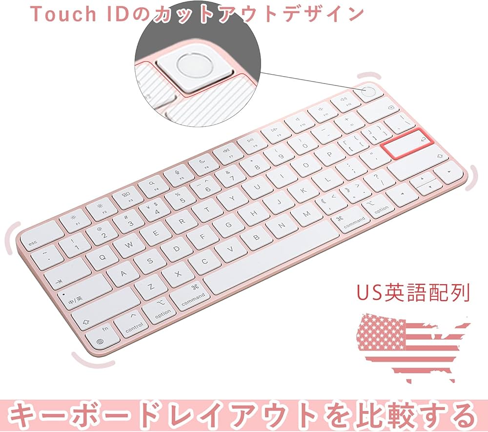 Amazon.co.jp: iMac Magic Keyboard用キーボードカバー 対応英語US配列