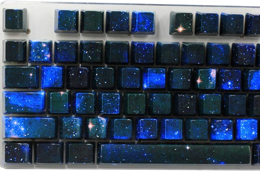 Amazon | 星空キーキャップ ABSダブルカラー メカニカルキーボード透明