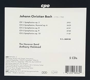 Amazon.co.jp: J.C.バッハ:交響曲全集 (5枚組): ミュージック