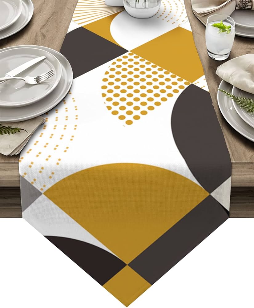 Amazon.co.jp: テーブルランナー テーブルセンター 食卓ランナー 幾何