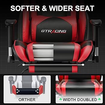 Amazon.com: Gaming Chair with Footrest, High Back Computer Chair