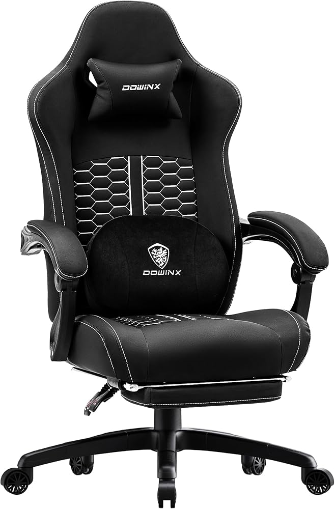 Amazon.co.jp: Dowinx ゲーミングチェア 回転式温熱腰当て付き