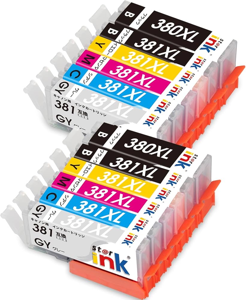 Amazon.co.jp: キャノン 対応 BCI-381 BCI-380XL Canon 互換インク 12