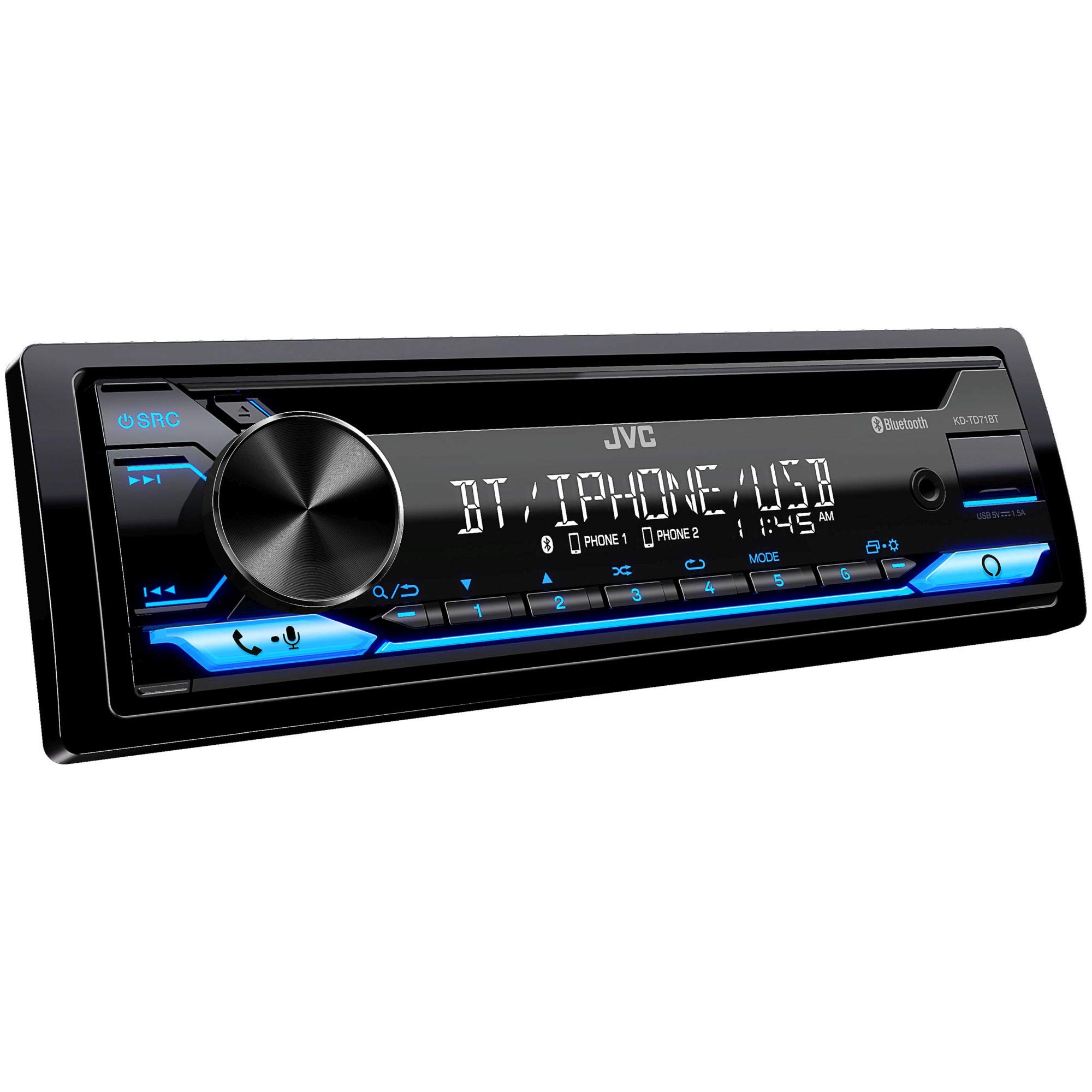 Amazon.com: JVC KD-TD71BT - CD Receiver Featuring Bluetooth, Front