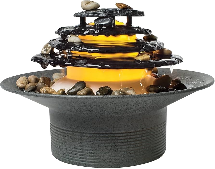 Amazon.co.jp: HoMedics Zen リラクゼーション 卓上噴水 癒しの自然な