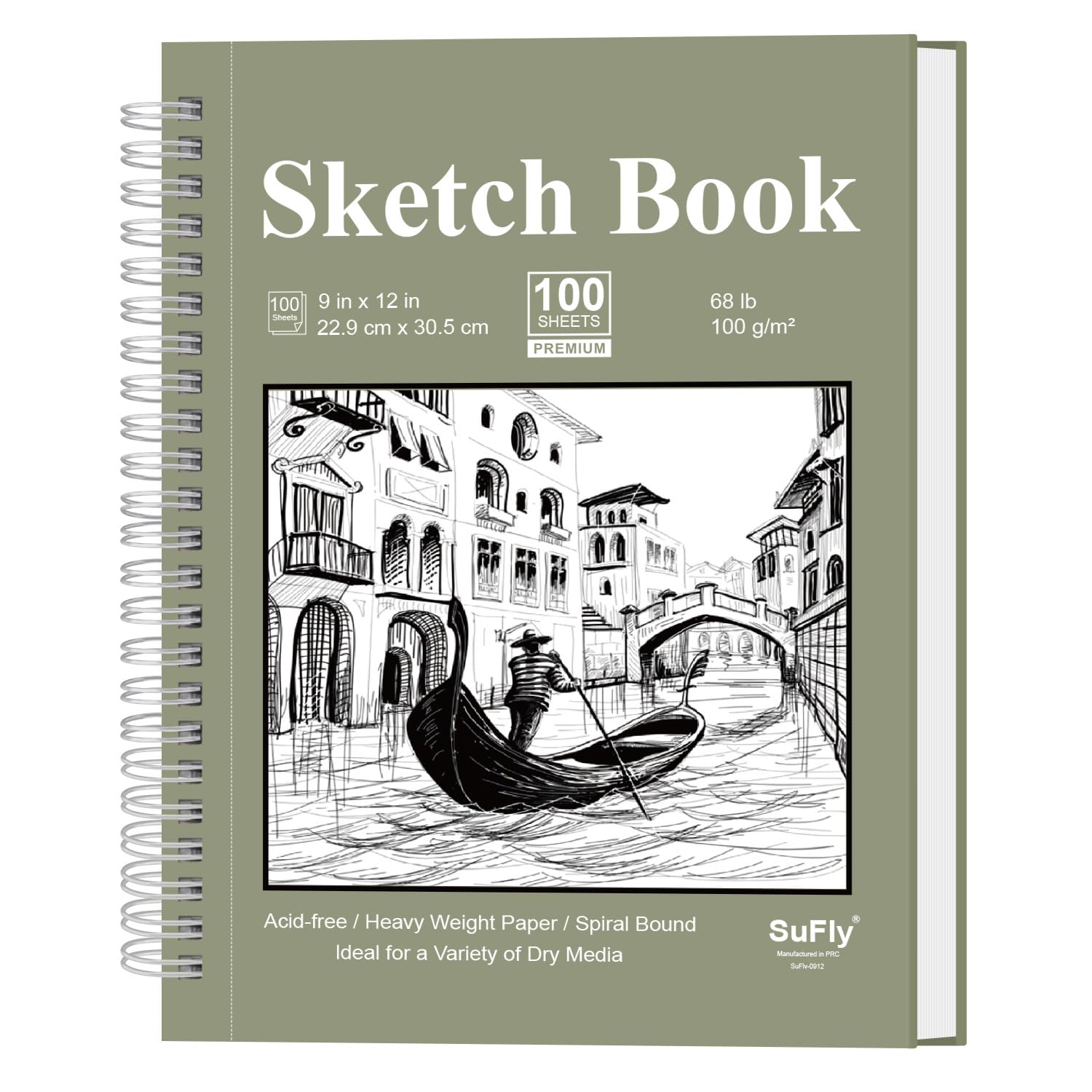 Amazon.com: 9 x 12 Sketchbook, 68lb/100gsm Sketch Pad 100 Sheets