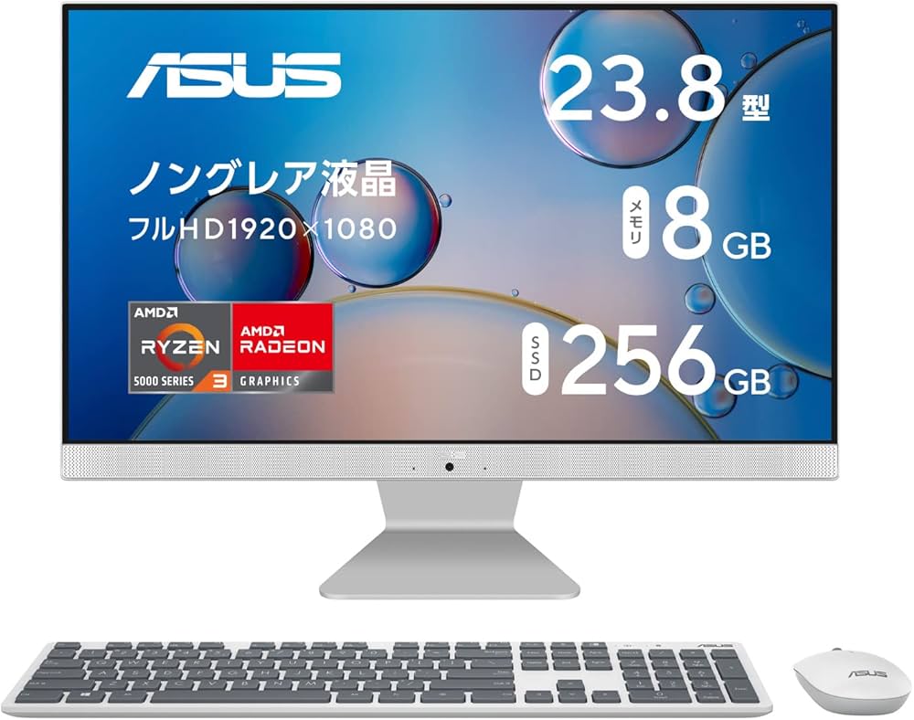 Amazon | ASUS デスクトップパソコン 一体型 M3400WU 23.8インチ Ryzen
