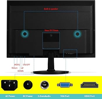 Amazon.co.jp: PC モニター 19インチ スピーカー内蔵 Insykktrkig LED