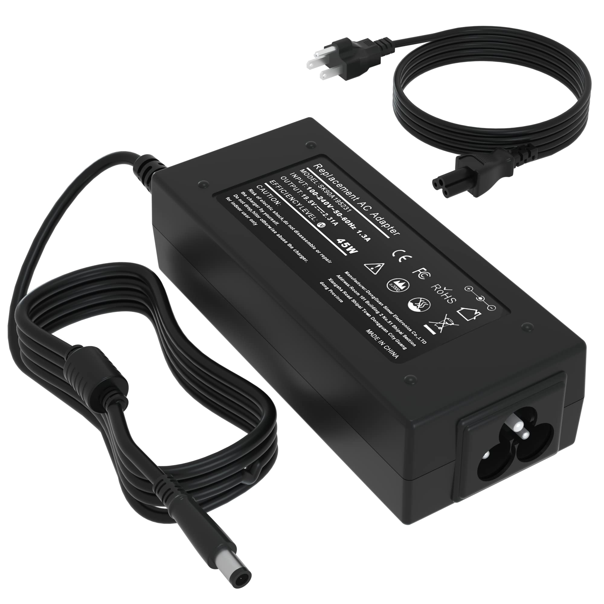 45W 19.5V 2.31A AC Adapter Laptop Charger for Dell Inspiron 15