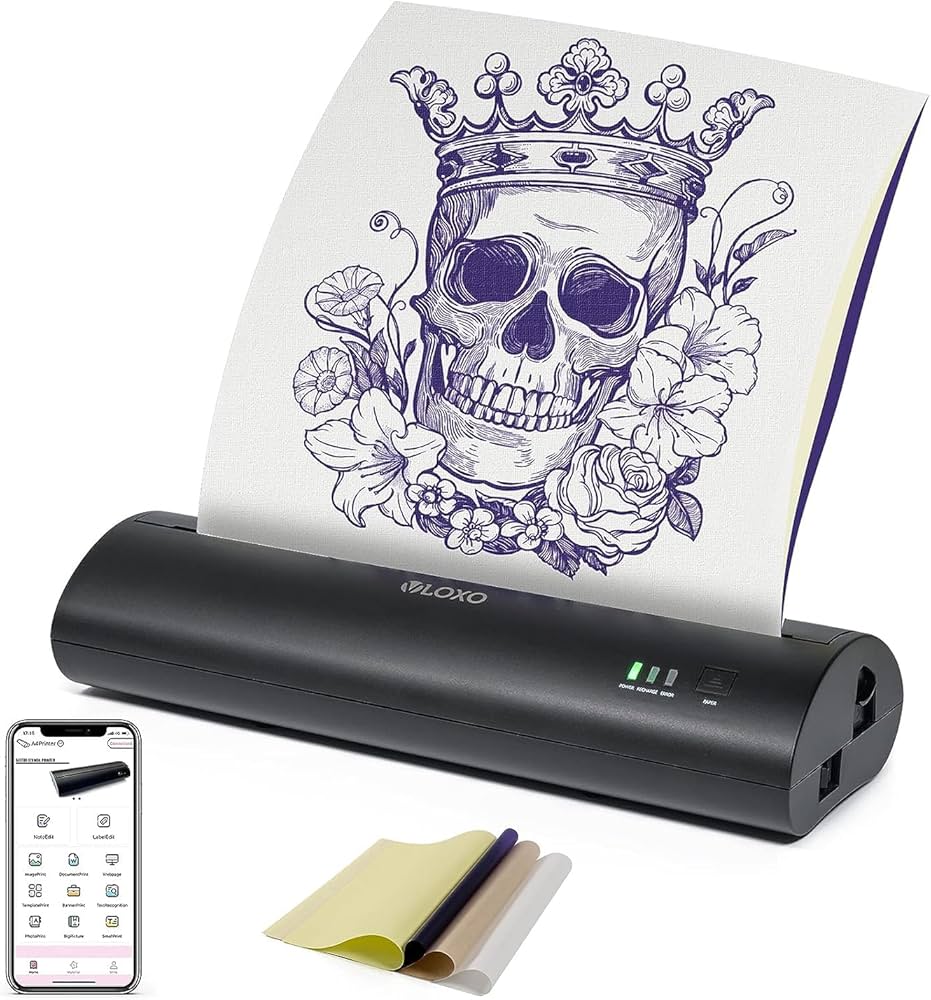 Amazon.co.jp: VLOXOタトゥー下絵転写用 持ち運びポータブル コピー