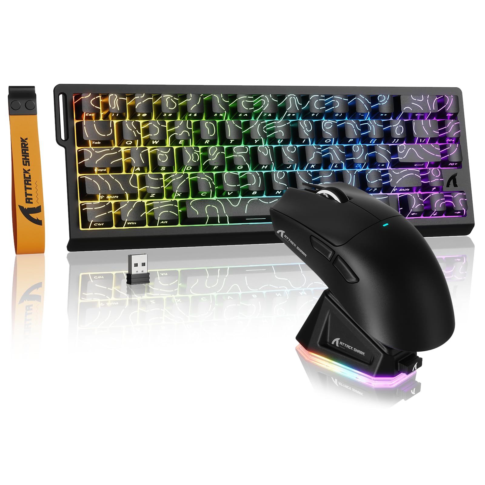 Amazon | ATTACK SHARK X68PROHE &X11ゲーミングキーボードマウス