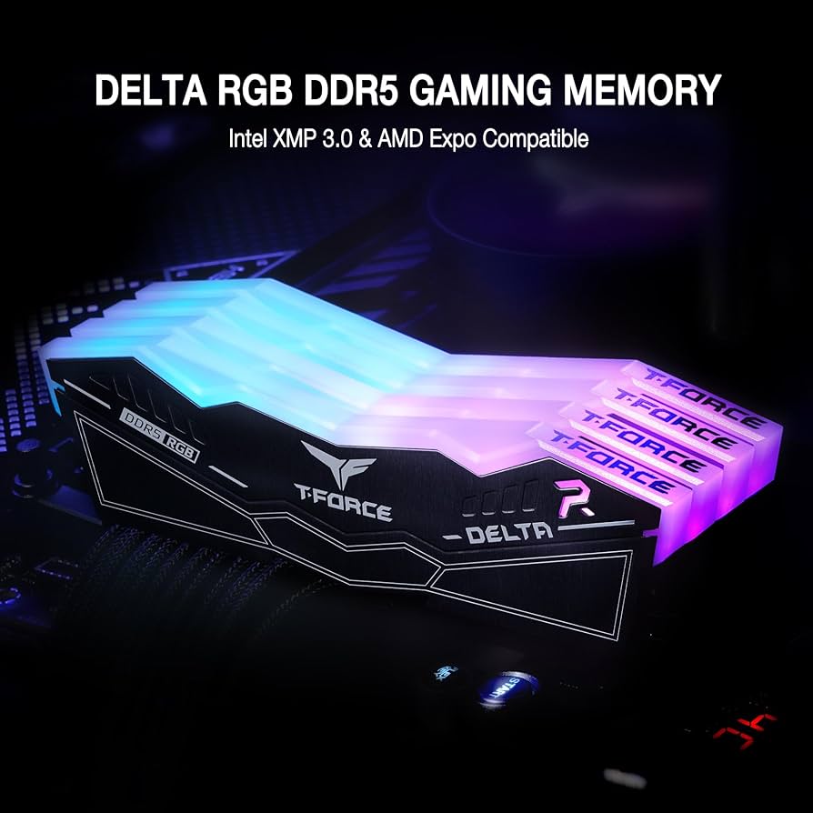 TEAMGROUP T-Force Delta RGB DDR5 32GB Kit (2x16GB) 6400MHz (PC5