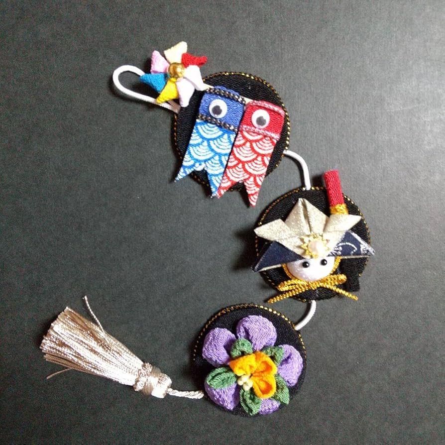 Amazon.co.jp: ちりめん細工 つまみ細工 端午の節句つるし飾り 壁掛け