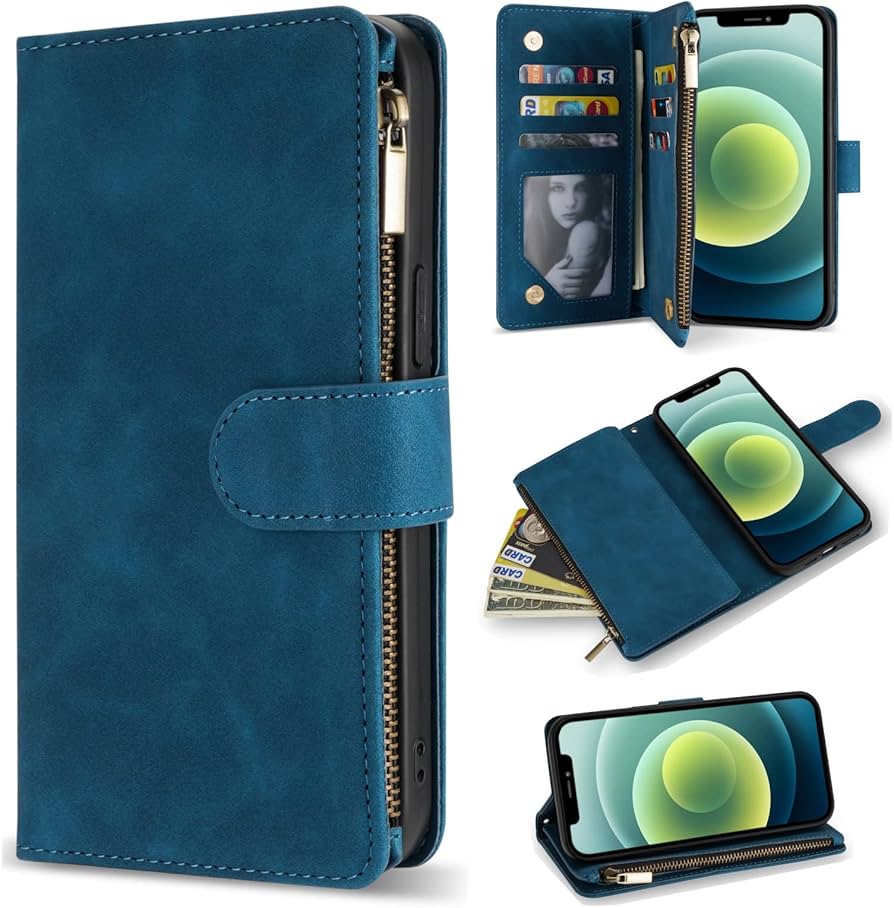 Amazon.com: ZZXX for iPhone 12 Mini Wallet Case with Card Slot