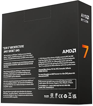 Amazon.com: AMD Ryzen™ 7 9700X 8-Core, 16-Thread Unlocked Desktop