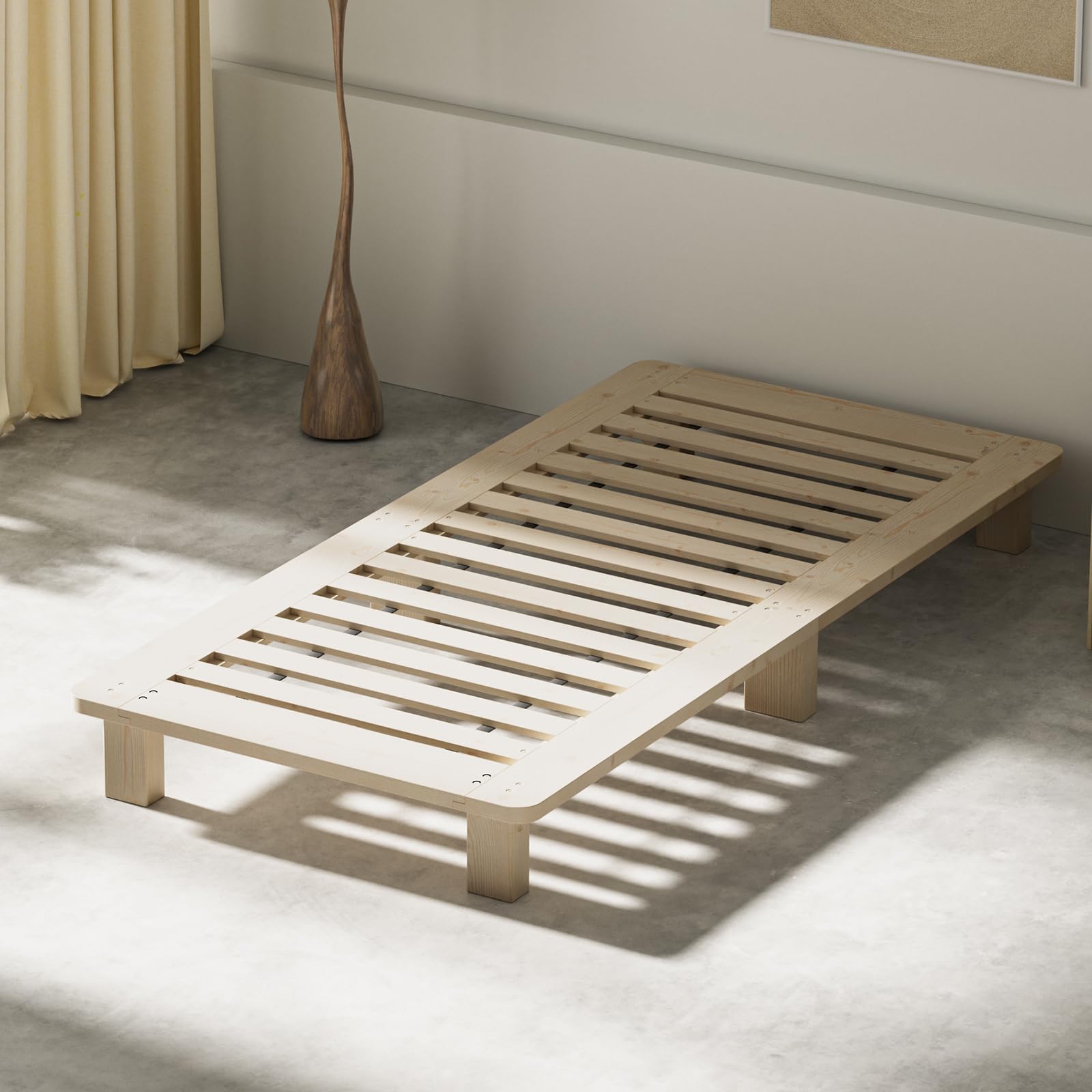 Amazon｜ベッドフレーム シングル すのこベッド 幅100cm 木製 無塗装