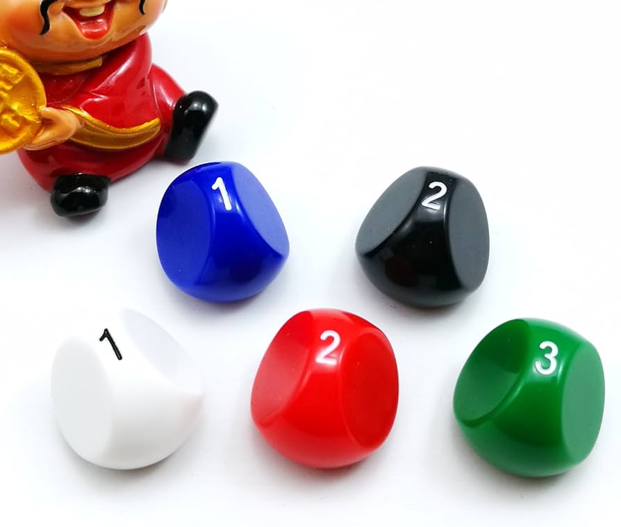 Amazon | Bescon New Style Polyhedral Dice 3-sided Gaming Dice, D3