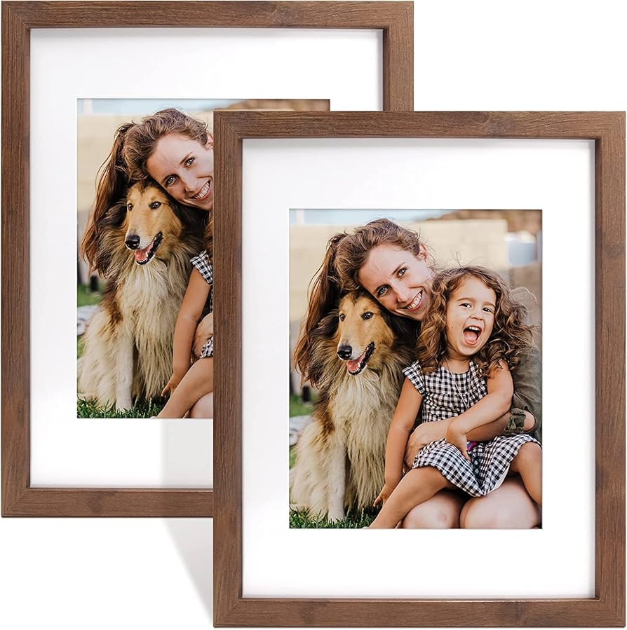 Amazon.co.jp: Afuly 2個 賞状 額縁 兼用 2個セット 木製 四つ切り写真