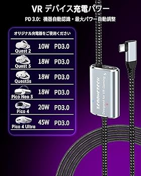 Amazon | 無限リンクLinkケーブル 5m 45W急速充電 Quest3S/Quest3