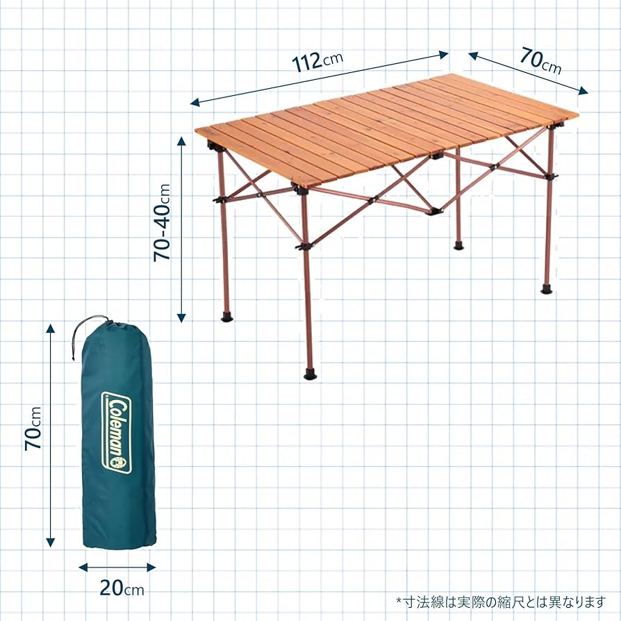 Amazon.co.jp: Coleman(コールマン) ナチュラルウッドロールテーブル