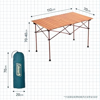 Amazon.co.jp: Coleman(コールマン) ナチュラルウッドロールテーブル
