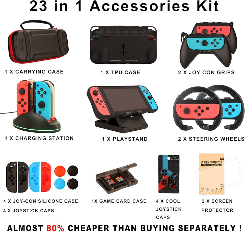 Amazon.com: Switch Accessories Bundle for Nintendo Switch