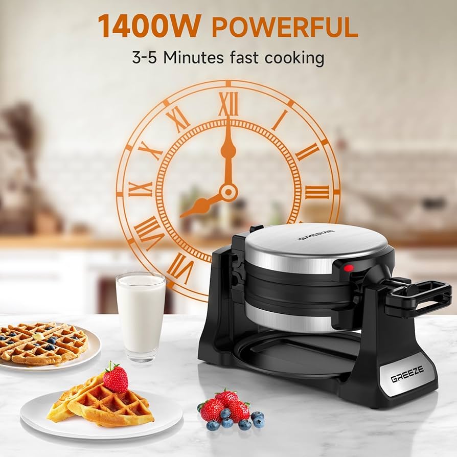 Amazon.com: Waffle Maker, Double Belgian Waffle Maker 180°Flip