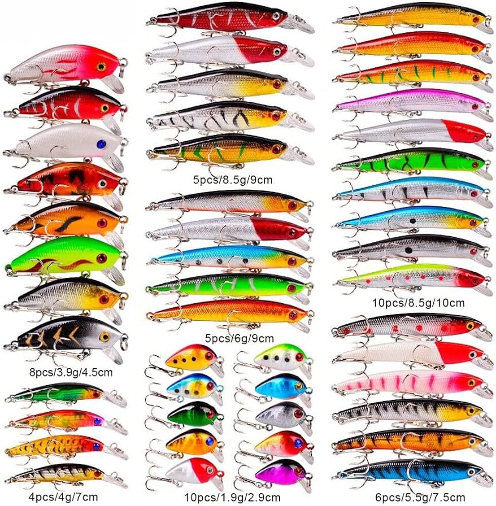 Amazon.co.jp: 釣りルアーセット 魚の種類を問わず使える 硬質ルアーと