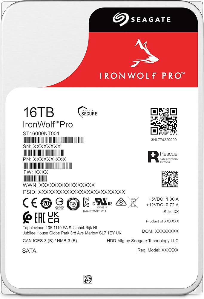 Amazon | Seagate IronWolf Pro 3.5インチ 【データ復旧 3年付】 16TB