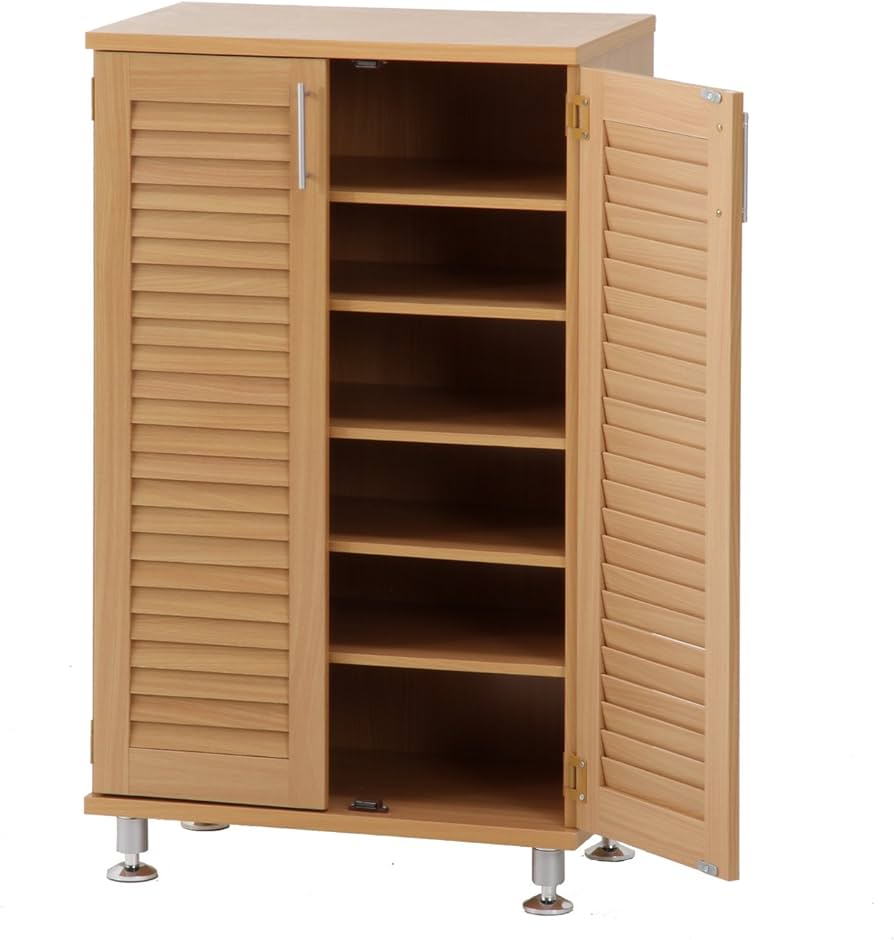 Amazon｜不二貿易(Fujiboeki) 玄関 ルーバーシューズボックス 幅60cm