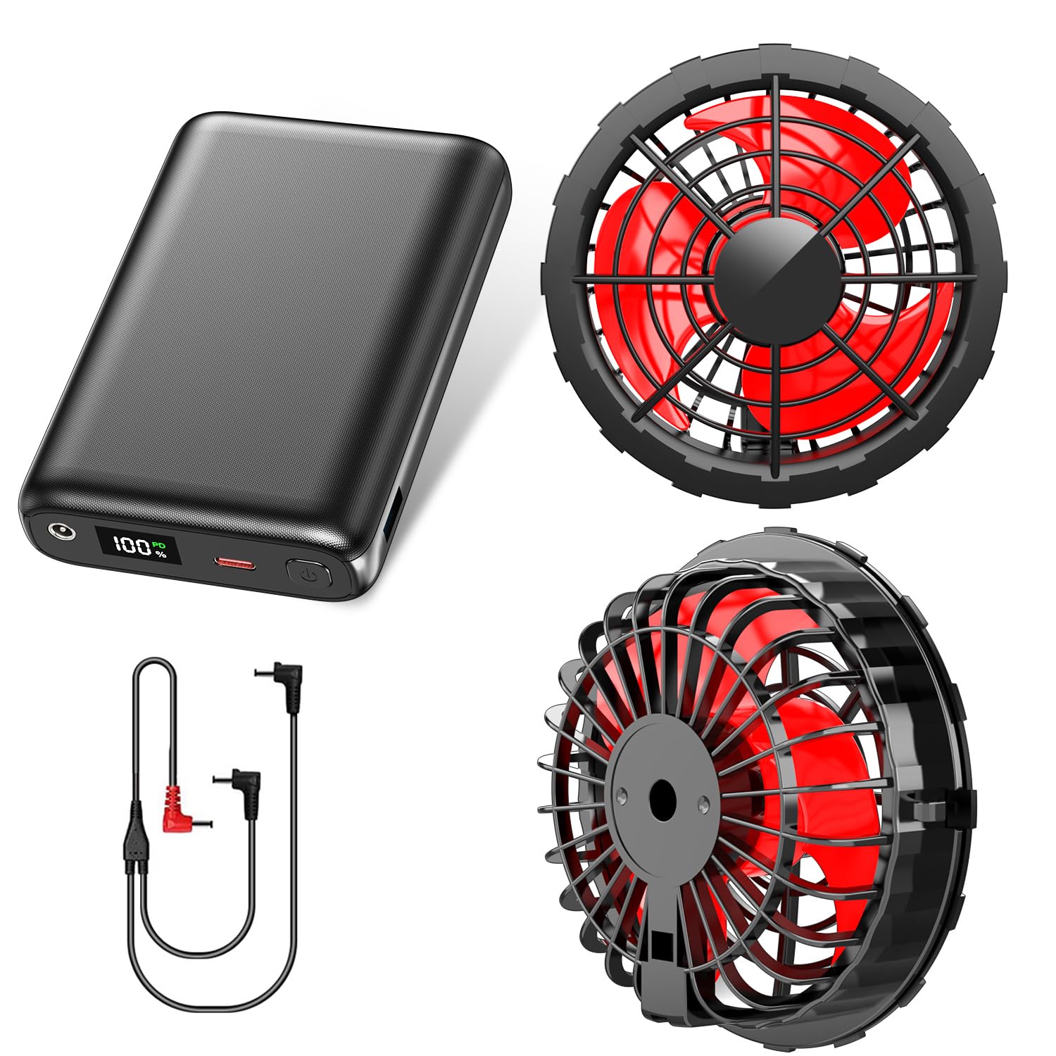 Amazon.co.jp: 空調作業服 ファンバッテリーセット 33V 超高出力 2025