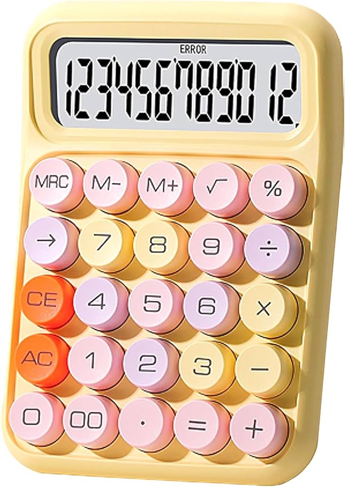 Amazon.co.jp: 電卓 計算機 12桁 カラフル電卓 かわいい 大型LCD