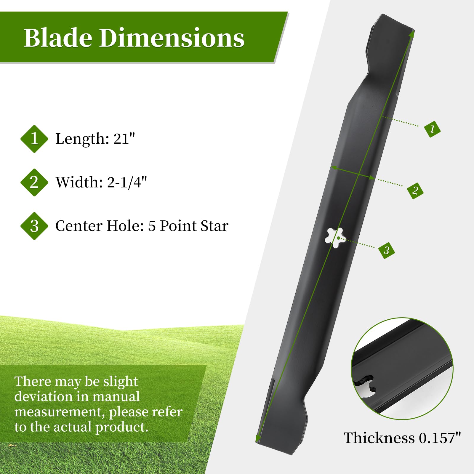 Amazon.com : Ecreban 138971 Mower Blades Fits for Craftsman/Hus