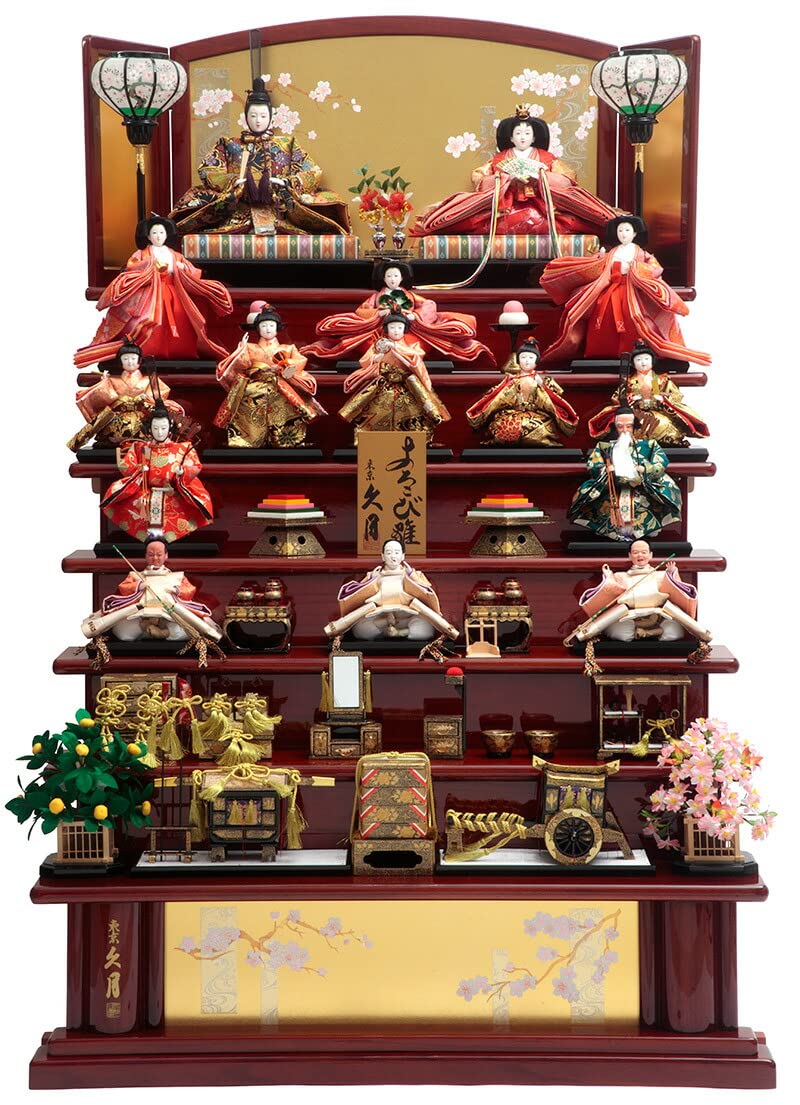 Amazon | 雛人形 久月 ひな人形 雛 七段飾り 十五人飾り よろこび雛 十