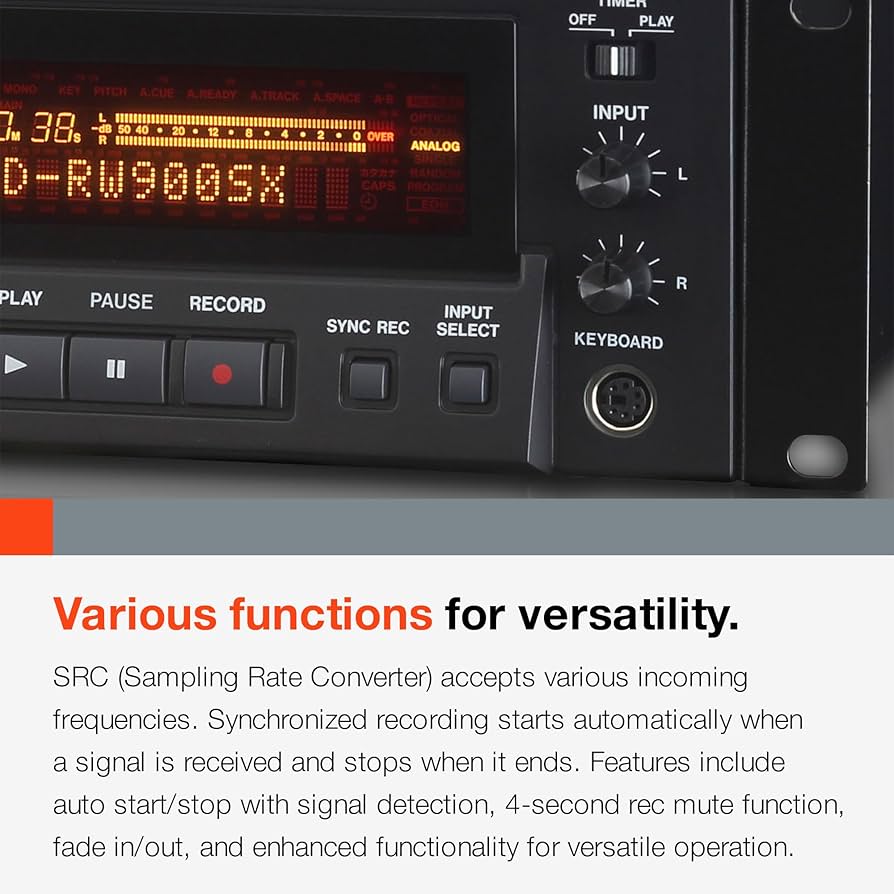 Tascam CD-RW900SX Professional CD Recorder/Player (CDRW900SX