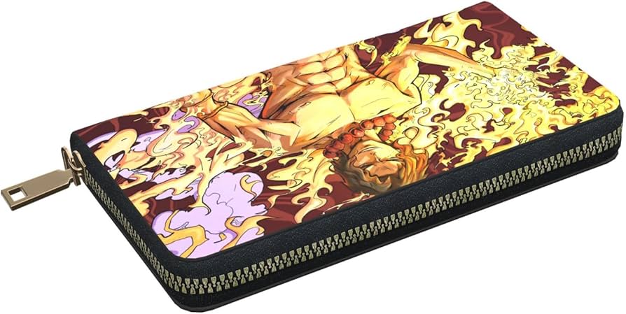 Amazon.co.jp: 財布 ワンピース One Piece エース 火拳 長財布 レザー
