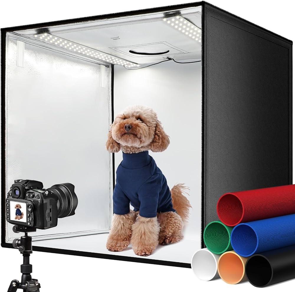 Amazon | DUCLUS 撮影ボックス 60cm 折りたたみ 簡易写真スタジオ 2