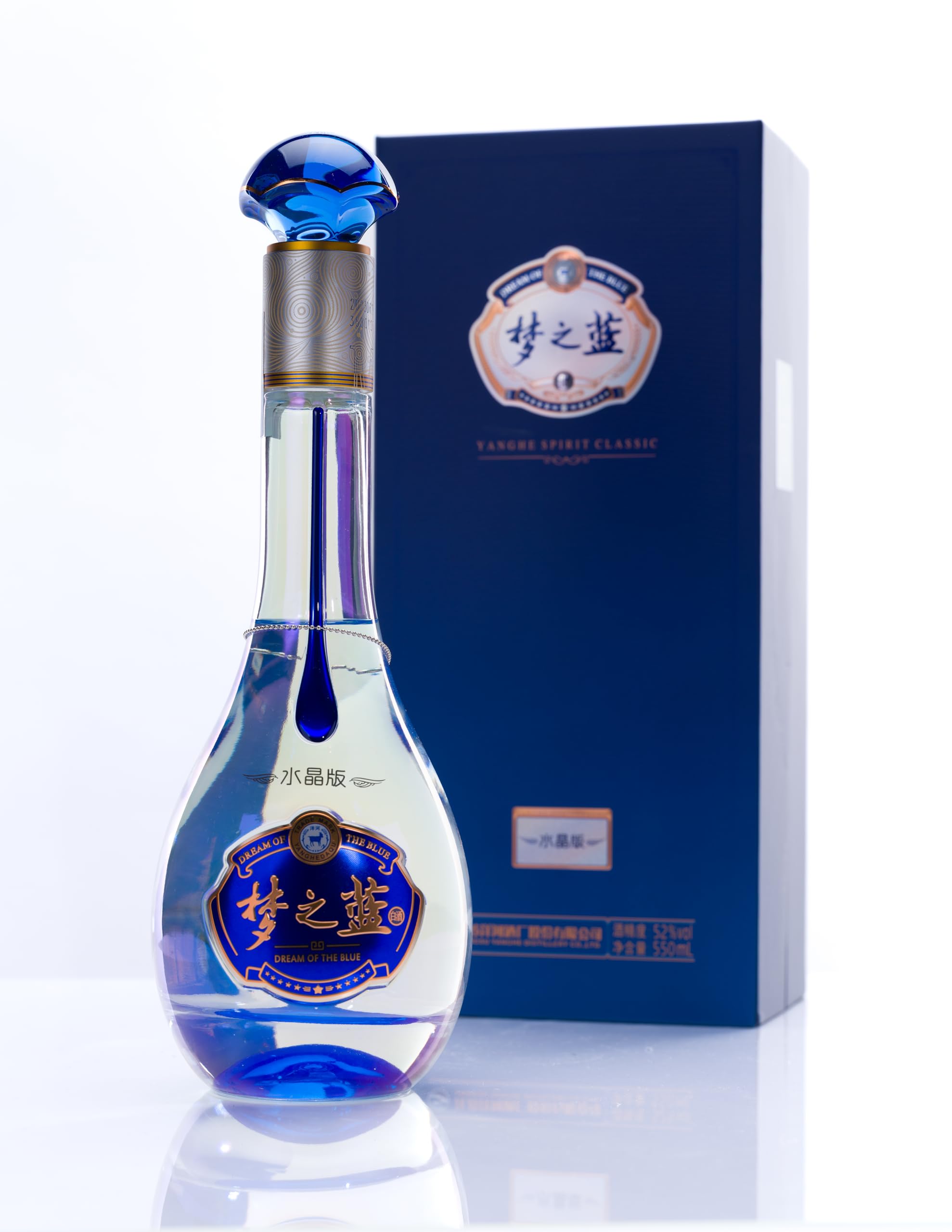 Amazon.co.jp: 夢之藍 水晶 52° 550ml アルコール52度 箱付 中国酒