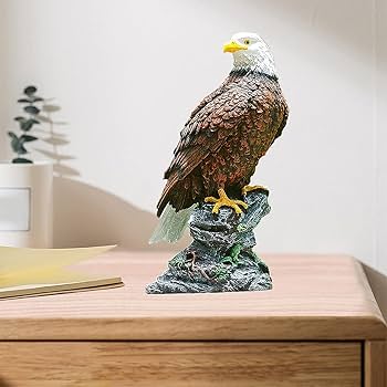 Amazon.co.jp: 猛禽類最強 鷲 ワシ 鷹 置物 ミスターイーグル 防鳥