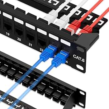 Amazon.co.jp: Iwillink 24ポート RJ45 パッチパネル 1U スルー