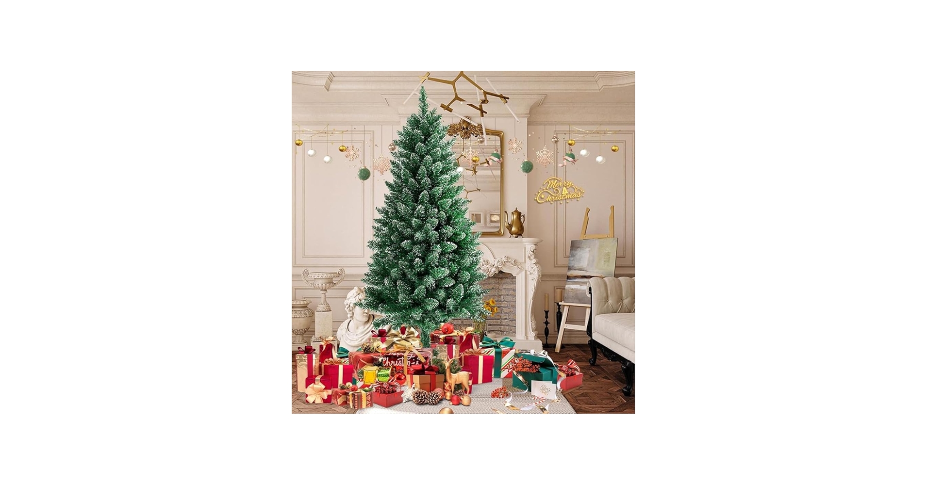 Amazon | [Mewfly] クリスマスツリー(150cm) 【粉なし・超リアル