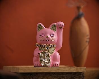 Amazon.co.jp: ご縁猫 ジュエリーキャット(S-SIZE ピンク Pink）左手