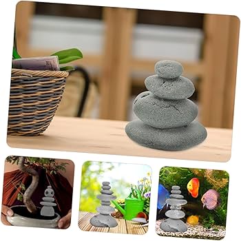 Amazon｜3個 庭のミクロの風景 禅の積み石 バランスケアン ガーデン