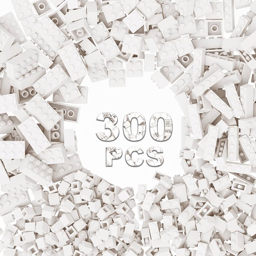Amazon.com: WEBRICK 300 Pcs Classic Building Bricks, White Bulk