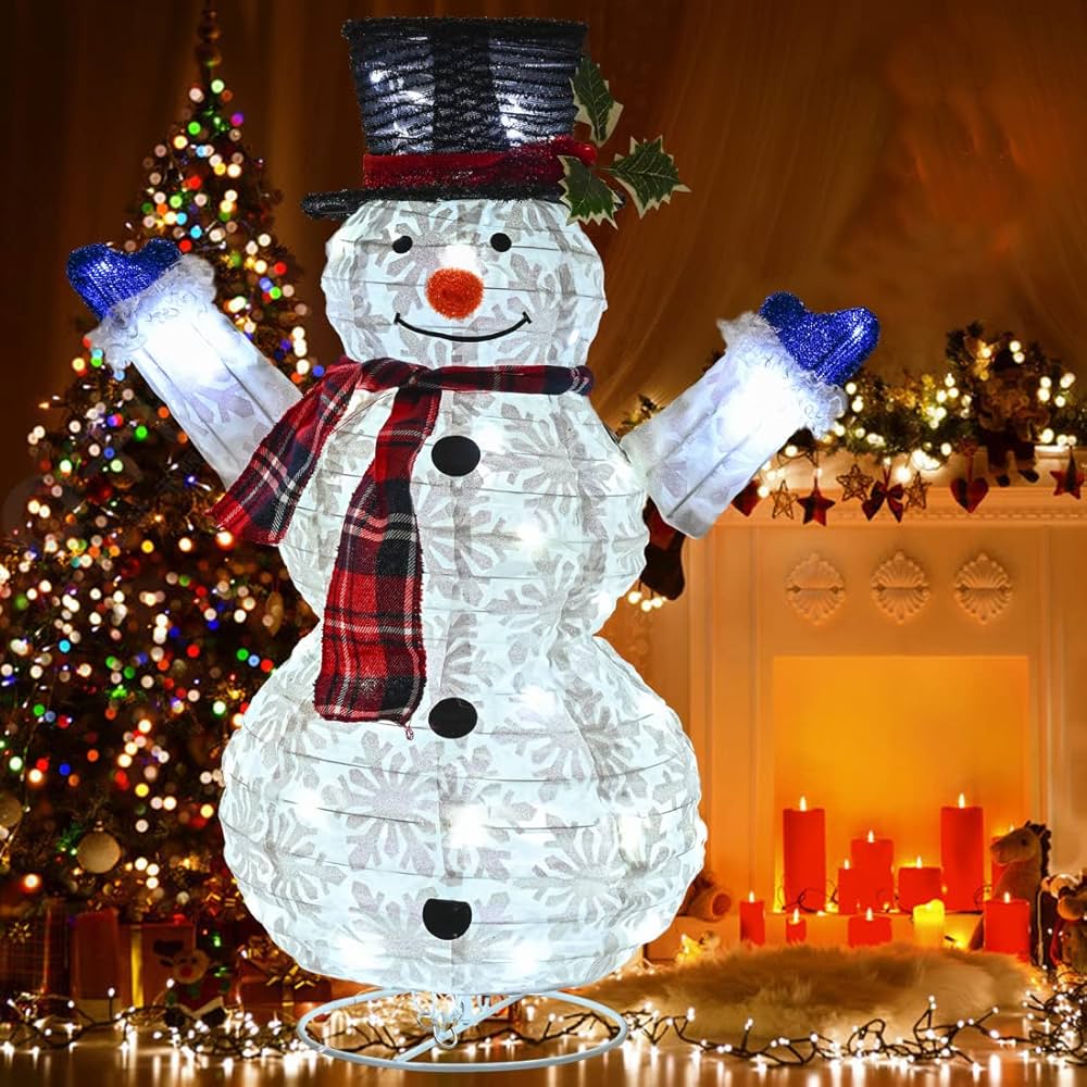 Amazon.co.jp: 屋外クリスマスデコレーション 雪だるま LEDライト