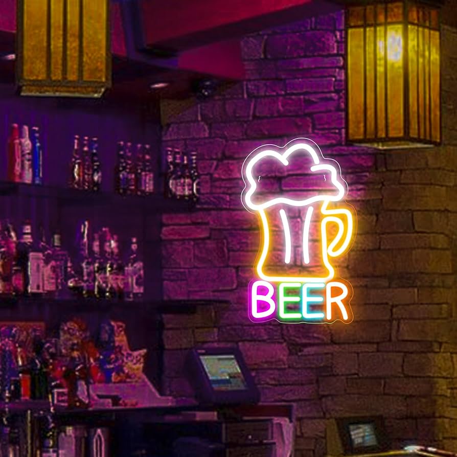 Amazon.co.jp : IMEGINAビールネオンサイン beerライト 店舗看板