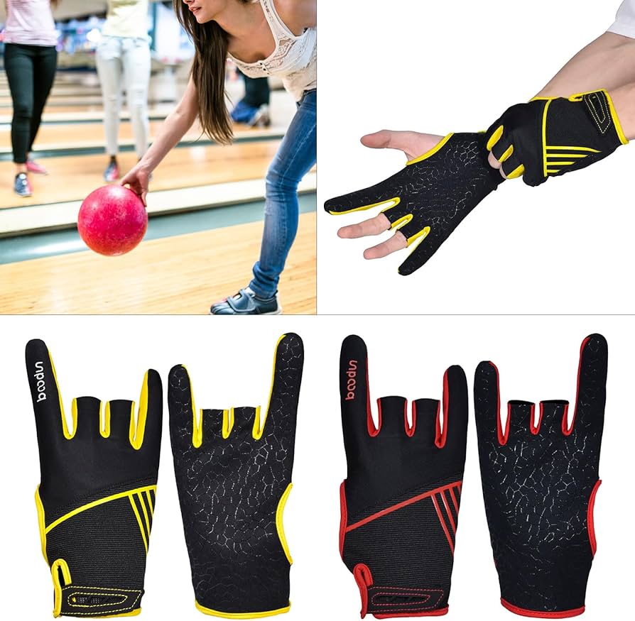 Amazon.co.jp: 快適なセミフィンガーボウリンググローブ、ソフト