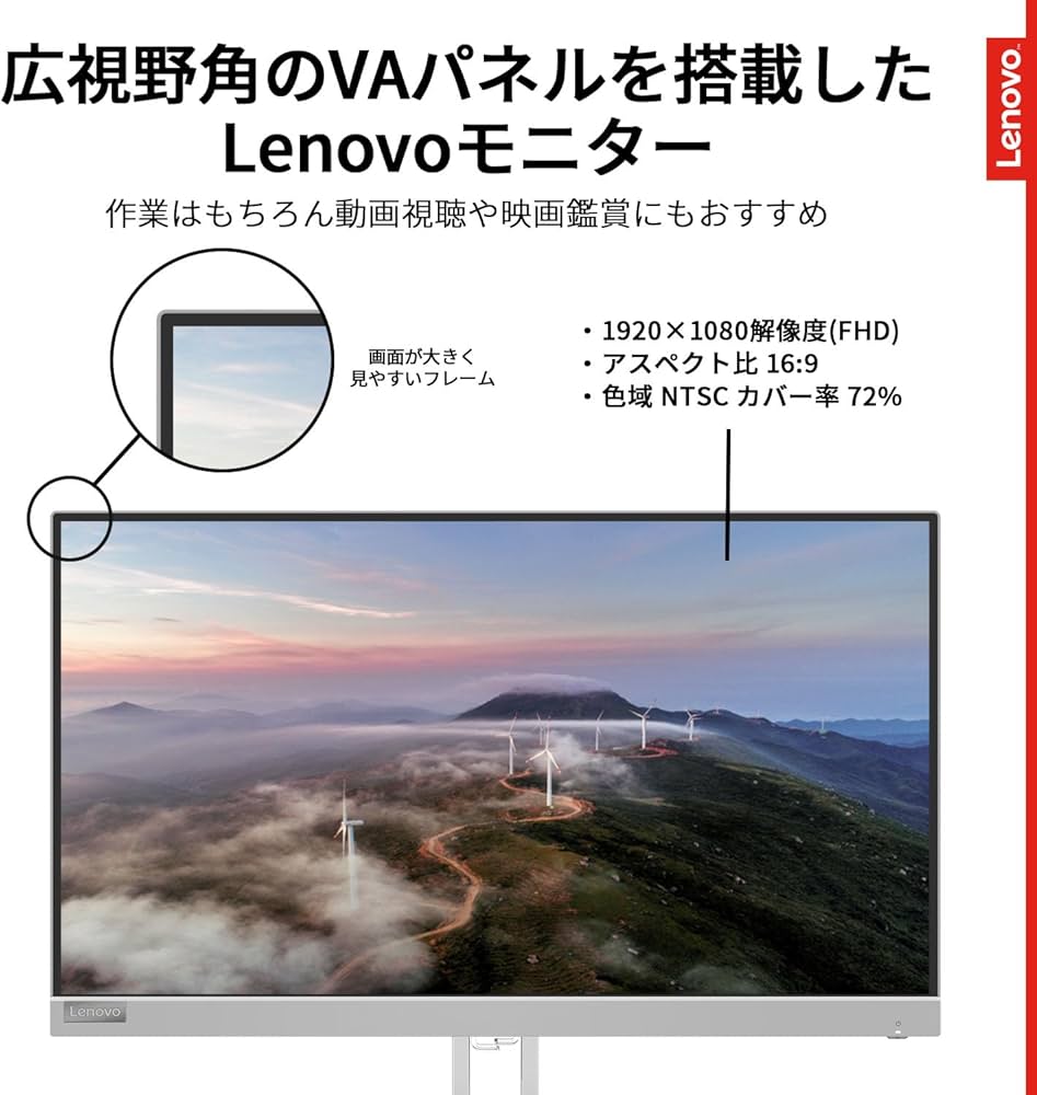 Amazon.co.jp: Lenovo L22e-40 モニター (21.45インチ VA WLED液晶 FHD